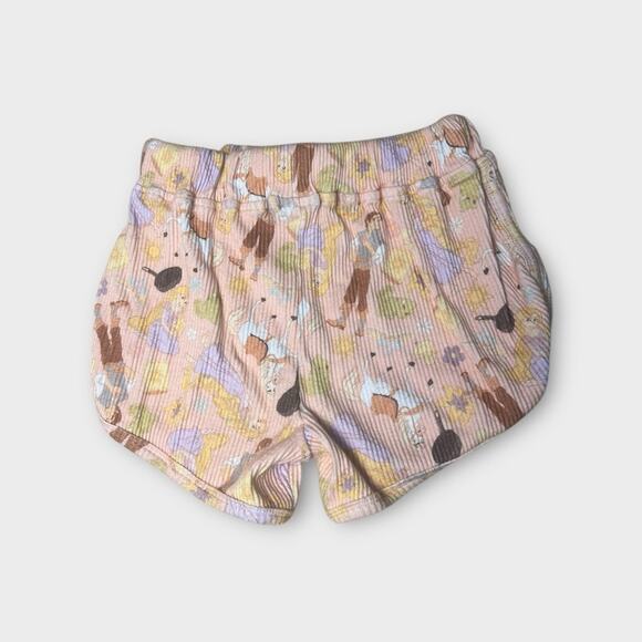 Wild Rich Kids Pastel Pink Soft Ribbed Rapunzel Tangled Disney Shorts Size 8 - Picture 3 of 4
